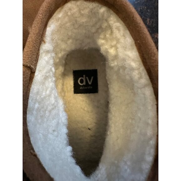NWT DV By Dolce Vita Lonny‎ Boot Tan Chunky Heel Sherpa Lining Lug Sole Size 6.5 - Picture 11 of 12